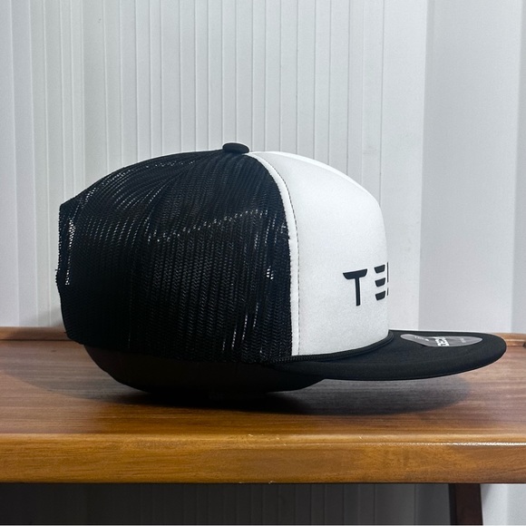 Tesla Motors Men's Trucker Snapback Hat One Size Fits Most Adult - Picture 5 of 9